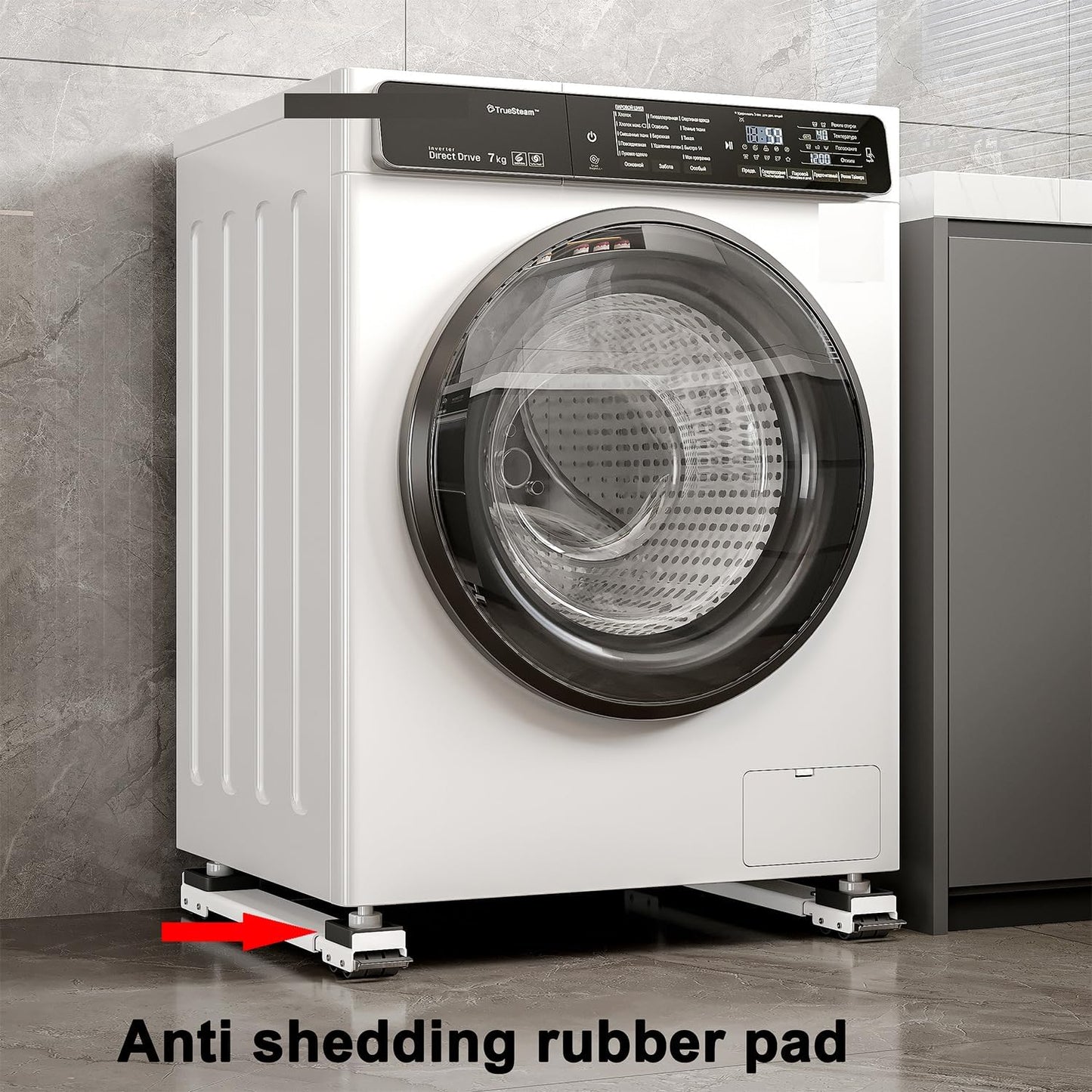 Adjustable Furniture Dolly &amp; Heavy-Duty Appliance Stand with Locking Wheels